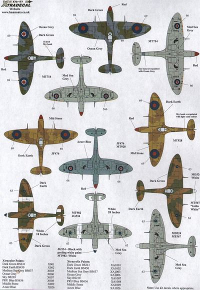 Xtradecal X72177 1:72 Supermarine Spitfire Mk.VIII