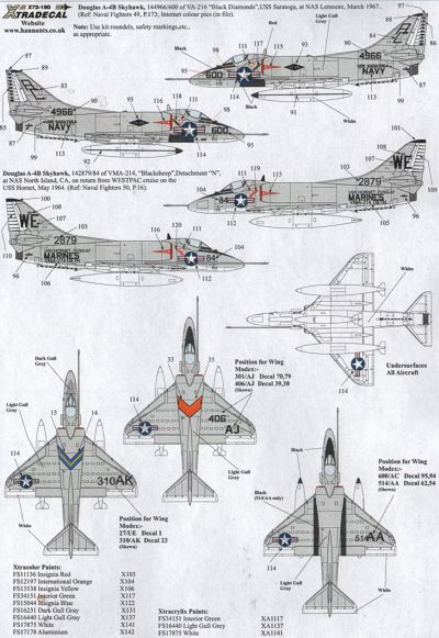 Xtradecal X72180 1:72 Douglas A-4B Skyhawk Part 2