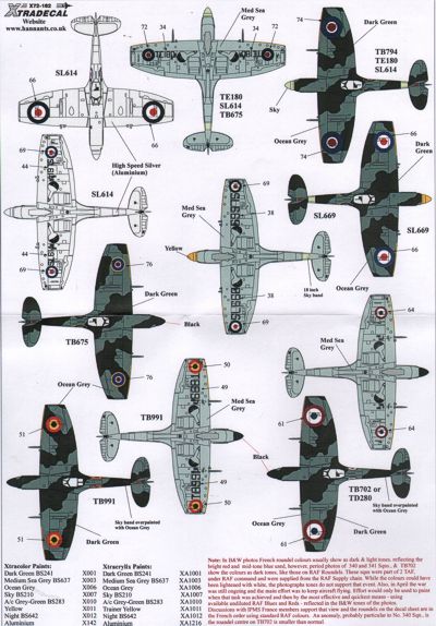 Xtradecal X72182 1:72 Supermarine Spitfire Mk.XVIe