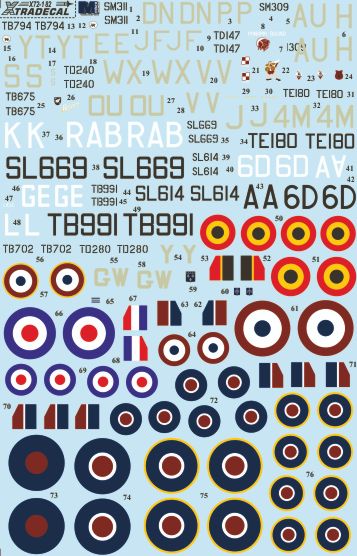 Xtradecal X72182 1:72 Supermarine Spitfire Mk.XVIe