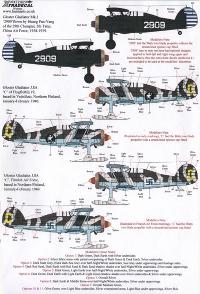 Xtradecal X72183 1:72 Gloster Gladiator Mk.I/J.8A