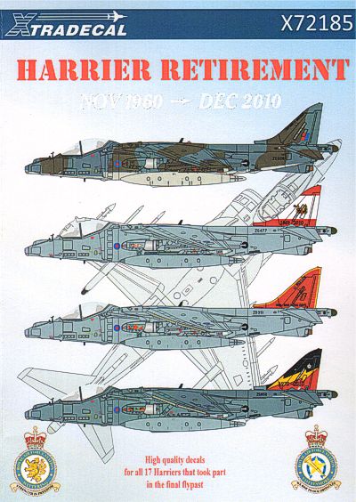 Xtradecal X72185 1:72 UK Air Arm Update Harrier Retirement