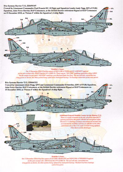 Xtradecal X72185 1:72 UK Air Arm Update Harrier Retirement