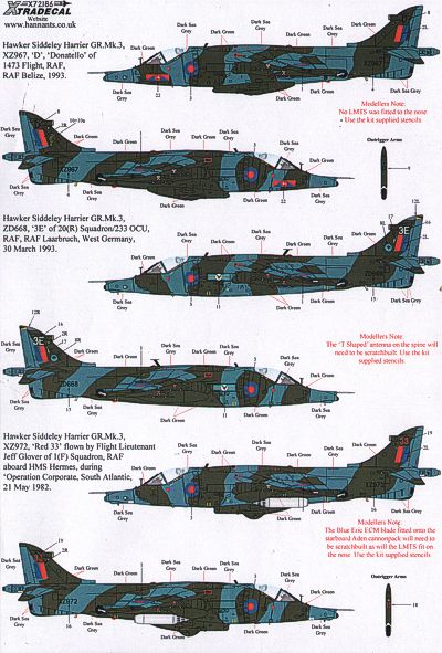 Xtradecal X72186 1:72 BAe Harrier GR.3