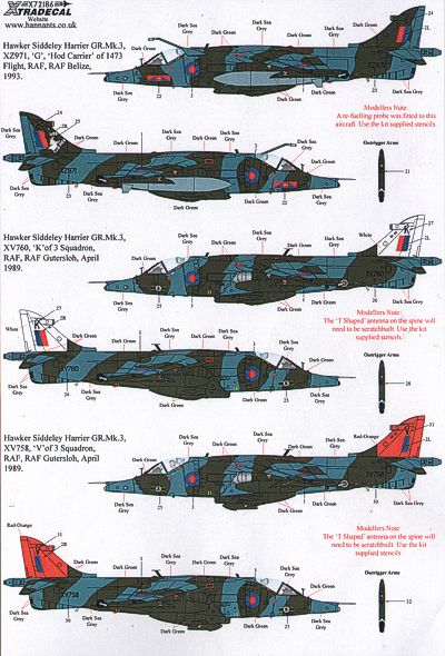 Xtradecal X72186 1:72 BAe Harrier GR.3