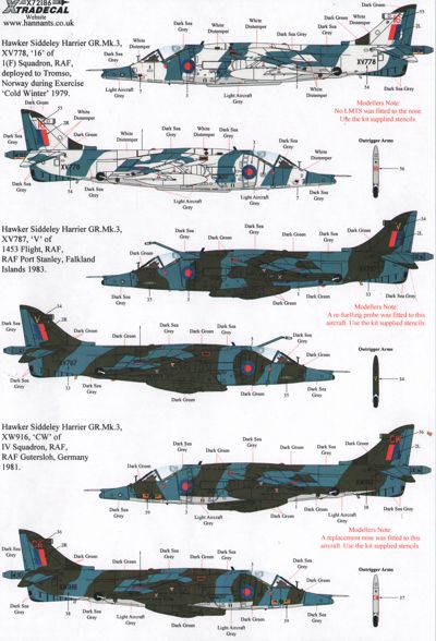 Xtradecal X72186 1:72 BAe Harrier GR.3
