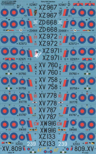 Xtradecal X72186 1:72 BAe Harrier GR.3