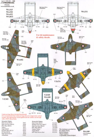Xtradecal X72191 1:72 de Havilland Vampire F.3/FB.5