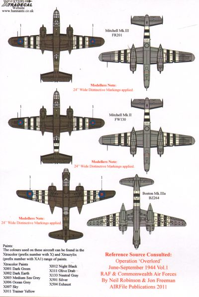 Xtradecal X72195 D-Day 70th Anniv Pt 2 RAF Multi-Engine and Glider 1:72