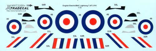 Xtradecal X72200 1:72 BAC/EE Lightning T.4/T.5 Part 1