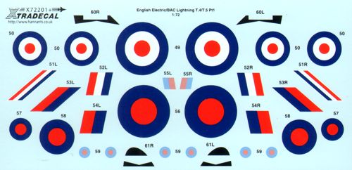 Xtradecal X72201 1:72 BAC/EE Lightning T.4/T.5 Part 2