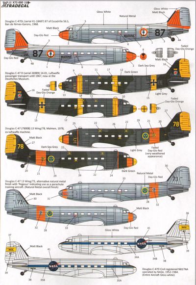 Xtradecal X72207 1:72 Douglas C-47 International Liveries