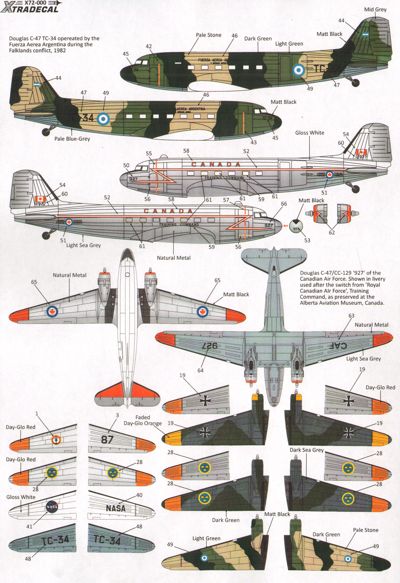 Xtradecal X72207 1:72 Douglas C-47 International Liveries