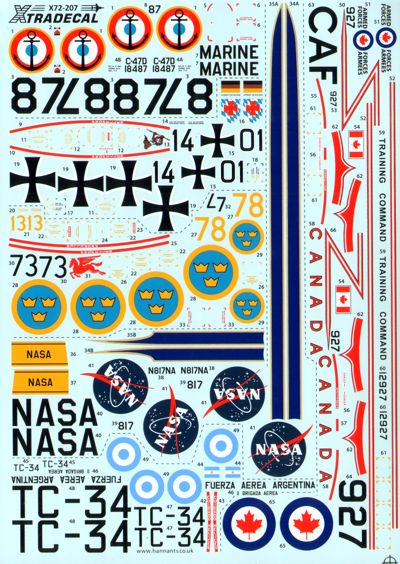 Xtradecal X72207 1:72 Douglas C-47 International Liveries