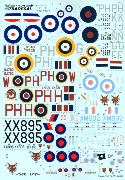 Xtradecal X72208 1:72 The History of 12 Squadron 1915-2014