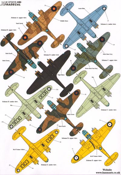 Xtradecal X72215 Bristol Blenheim and Bolingbroke Mk.IV Collection 1:72