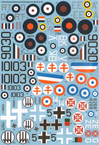 Xtradecal X72215 Bristol Blenheim and Bolingbroke Mk.IV Collection 1:72