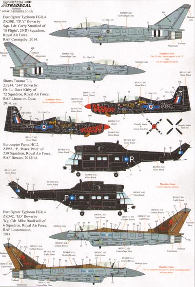 Xtradecal X72216 1:72 RAF 2014 Update