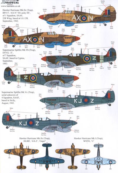 Xtradecal X72228 1:72 Fighters Over Africa and the Mediterranean Pt.1