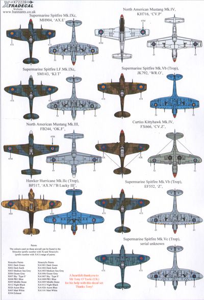 Xtradecal X72228 1:72 Fighters Over Africa and the Mediterranean Pt.1