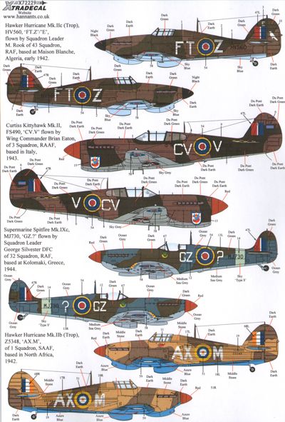 Xtradecal X72229 1:72 Fighters Over Africa and the Mediterranean Pt.2