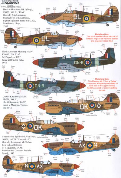 Xtradecal X72229 1:72 Fighters Over Africa and the Mediterranean Pt.2