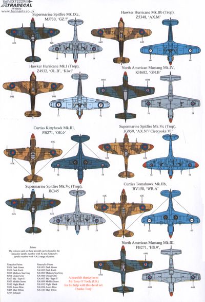 Xtradecal X72229 1:72 Fighters Over Africa and the Mediterranean Pt.2