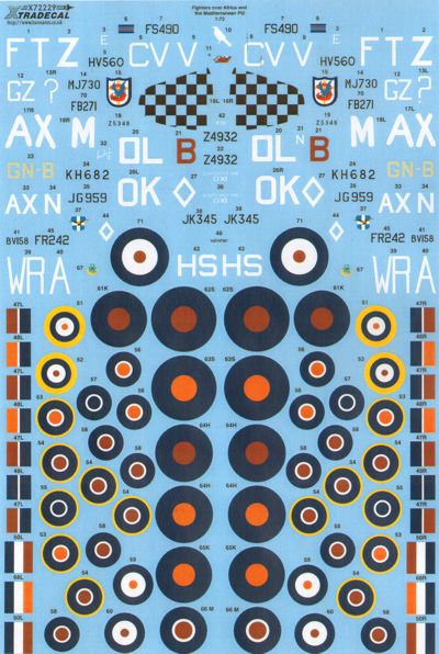 Xtradecal X72229 1:72 Fighters Over Africa and the Mediterranean Pt.2