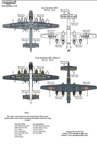 Xtradecal X72235 1:72 Avro Shackleton MR.2/AEW.2 Pt 1