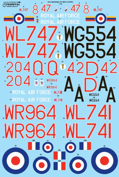 Xtradecal X72235 1:72 Avro Shackleton MR.2/AEW.2 Pt 1