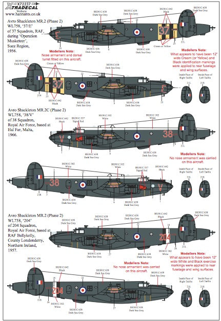 Xtradecal X72237 1:72 Avro Shackleton MR.2 Pt 2