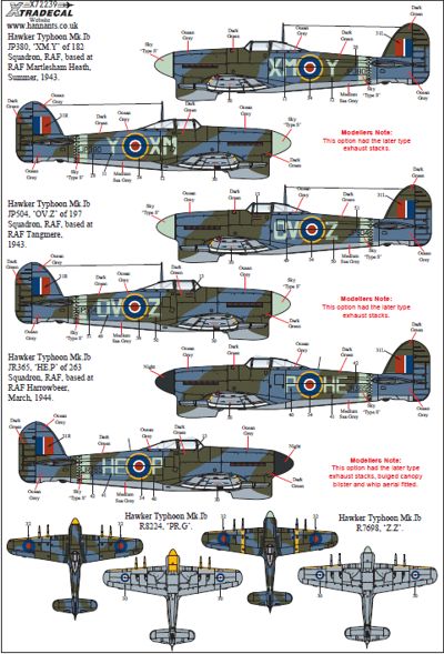 Xtradecal X72239 1:72 Hawker Typhoon Mk.Ib Car Door