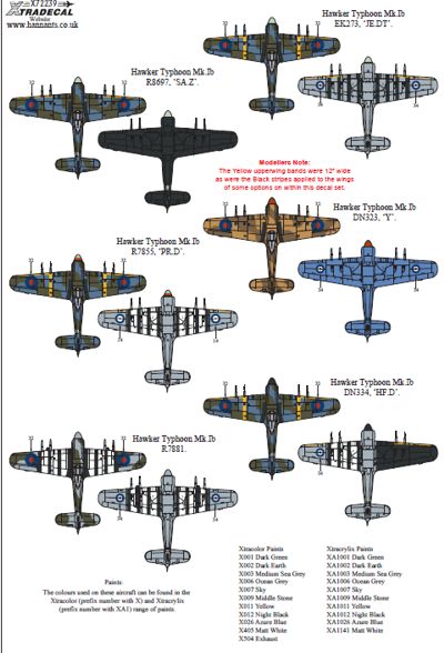 Xtradecal X72239 1:72 Hawker Typhoon Mk.Ib Car Door