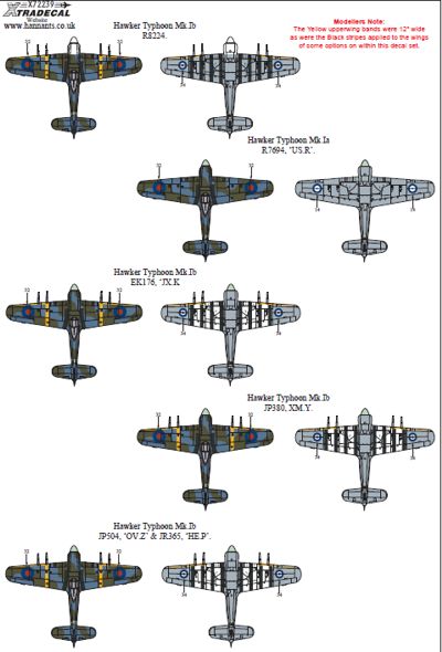 Xtradecal X72239 1:72 Hawker Typhoon Mk.Ib Car Door