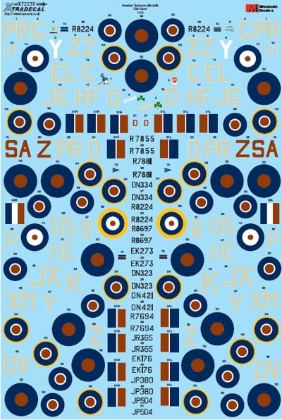 Xtradecal X72239 1:72 Hawker Typhoon Mk.Ib Car Door