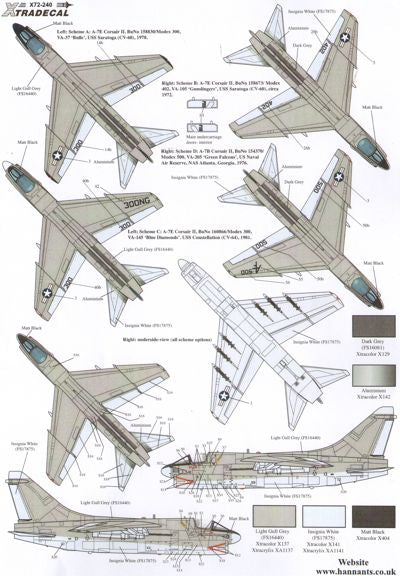 Xtradecal X72240 1:72 Colourful USN LTV A-7B/E Corsair II Part 1