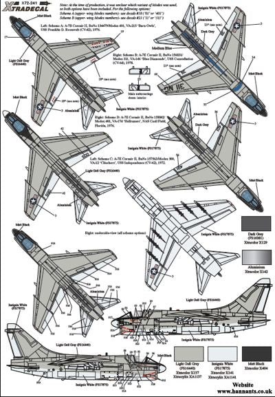 Xtradecal X72241 1:72 Colourful USN LTV A-7B/E Corsair II Part 2