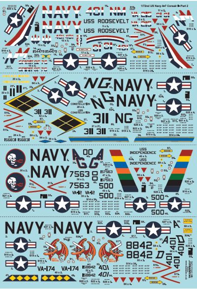 Xtradecal X72241 1:72 Colourful USN LTV A-7B/E Corsair II Part 2