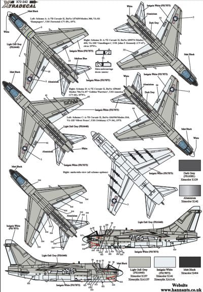 Xtradecal X72242 1:72 Colourful USN LTV A-7B/E Corsair Part 3