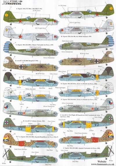 Xtradecal X72245 1:72 Tupolev SB-2