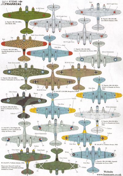 Xtradecal X72245 1:72 Tupolev SB-2