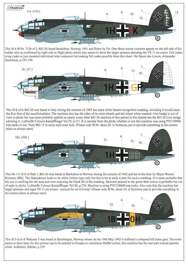Xtradecal X72248 1:72 Heinkel He-111H-5/He-111y/He-111H-6