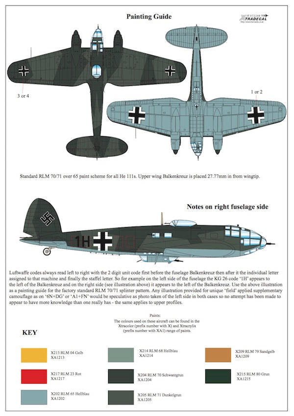 Xtradecal X72248 1:72 Heinkel He-111H-5/He-111y/He-111H-6