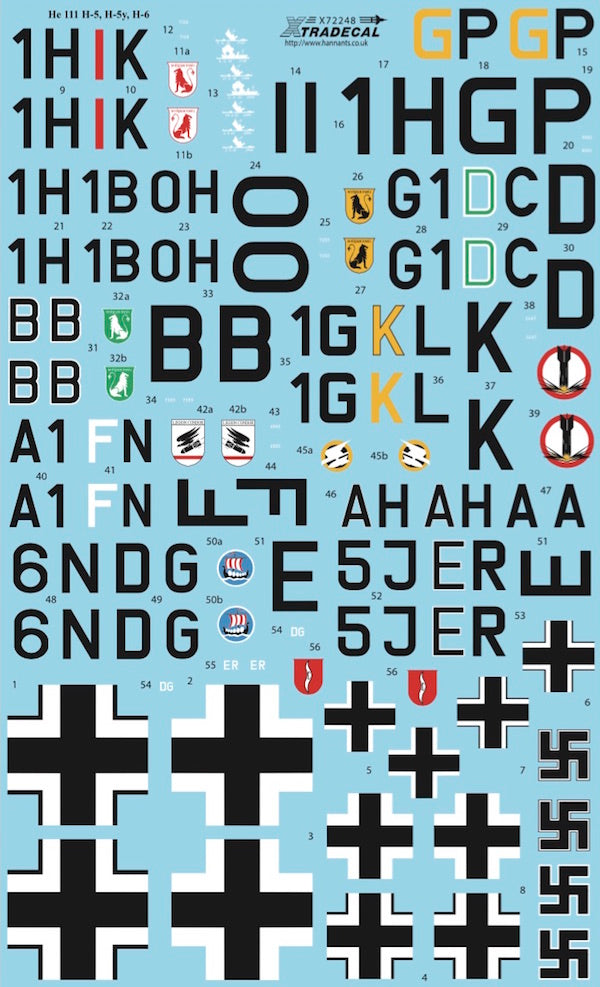 Xtradecal X72248 1:72 Heinkel He-111H-5/He-111y/He-111H-6
