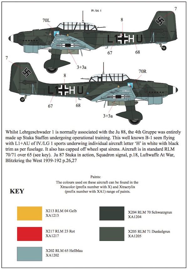 Xtradecal X72249 1:72 Junkers Ju-87B-1 'Stuka'