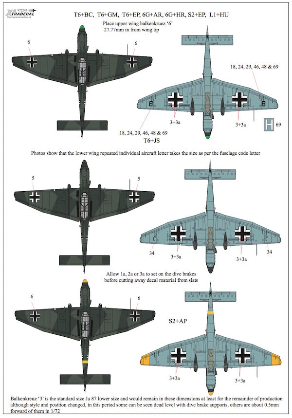 Xtradecal X72249 1:72 Junkers Ju-87B-1 'Stuka'