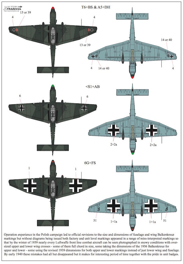 Xtradecal X72249 1:72 Junkers Ju-87B-1 'Stuka'