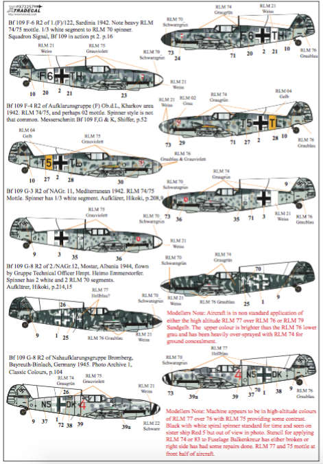 Xtradecal X72257 1:72 Luftwaffe Reconnaissance Fighters