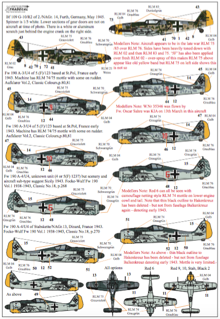 Xtradecal X72257 1:72 Luftwaffe Reconnaissance Fighters