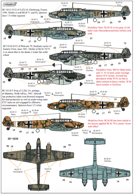 Xtradecal X72257 1:72 Luftwaffe Reconnaissance Fighters